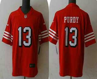 Men%27s San Francisco 49ers #13 Brock Purdy New Red Vapor Untouchable Limited Stitched Football Jersey